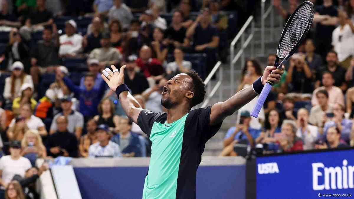 Retiring Monfils wins at US Open on 40th birthday
