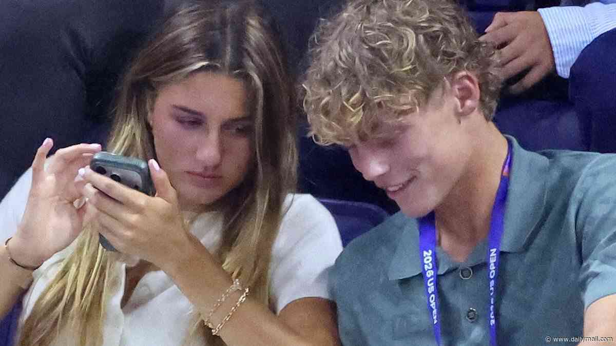Lleyton Hewitt's budding tennis star son Cruz spotted flirting with Roger Federer's daughter Myla at US Open