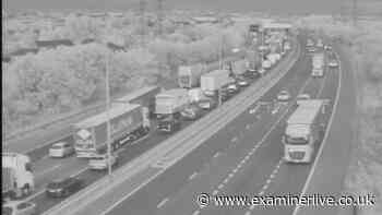 M62 delays LIVE as spillage shuts two lanes near Tingley