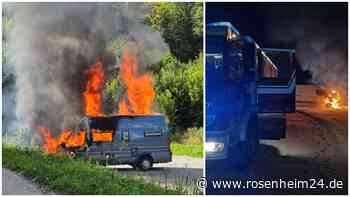„Gruselig“: Wohnmobil steht in Kiefersfelden in Flammen – treibt sich ein Brandstifter herum?