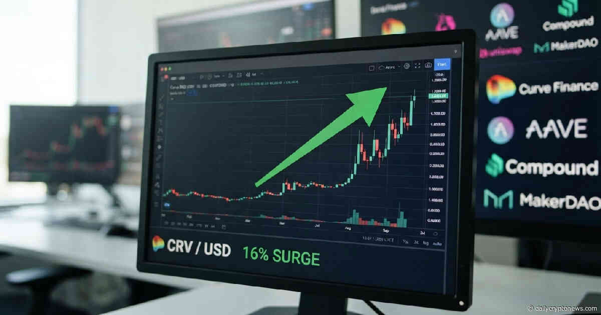 Curve DAO CRV Surges 16% Amid Resurgent DeFi Demand and Liquidity Rotations