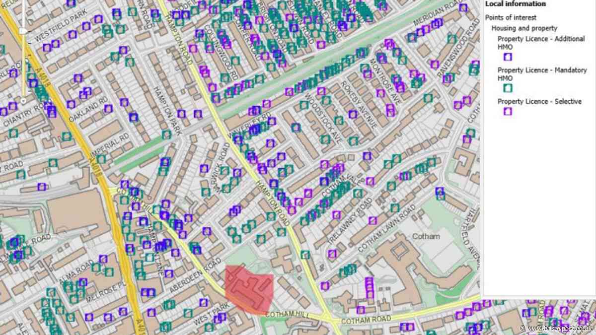 Map reveals Bristol area with huge number of student bedsits near proposed site for 126 more