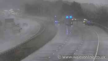 Traffic held at standstill on M4 in Bridgend after crash