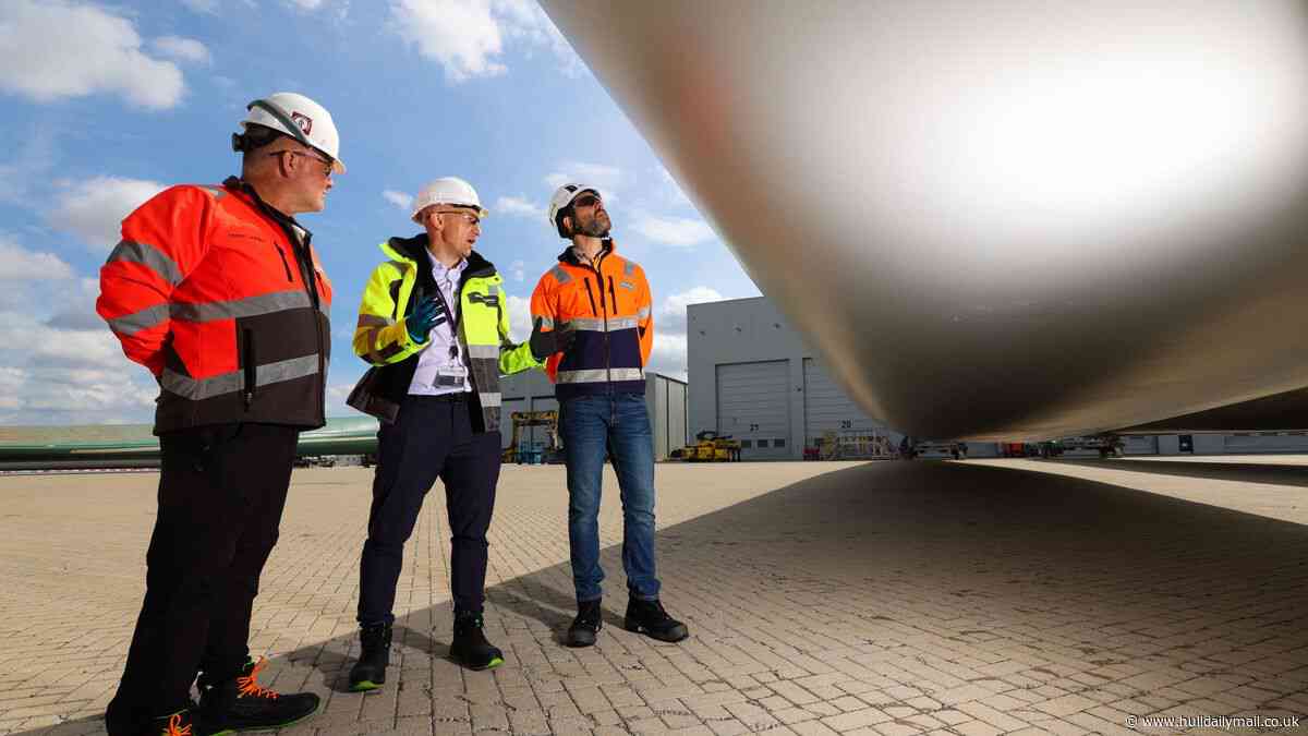 First giant blades for Hornsea 3 wind farm under construction by Hull workers