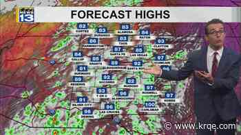 Drier weather with temperatures heating up around New Mexico