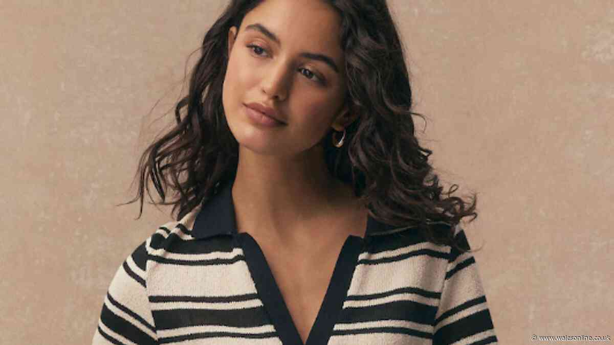 Next's £26 knitted polo in 'stylish' stripe pattern great for 'smart or casual' wear