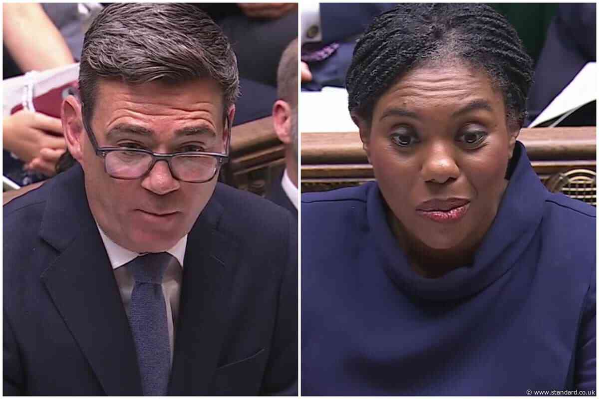 No more Mr Nice Guy! Moment Andy Burnham takes off gloves in clash with Kemi Badenoch at first PMQs
