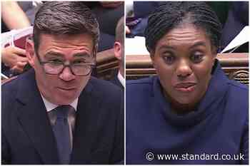 No more Mr Nice Guy! Moment Andy Burnham takes off gloves in clash with Kemi Badenoch at first PMQs