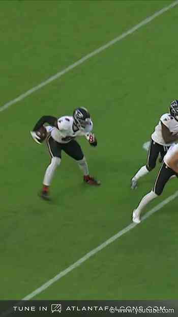 Kyle Pitts Sr. coming through with a few catches on Friday night 🤝 #nfl #highlights #atlanta