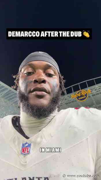 DeMarcco Hellams after the win in Miami! #nfl #atlantafalcons #football