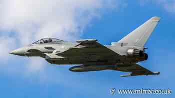 RAF Typhoon declares mid-air emergency above Scotland before  circling over the sea