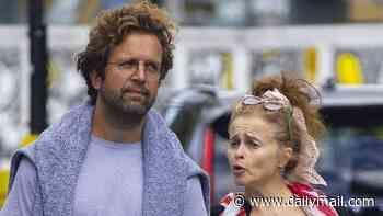Helena Bonham Carter, 60, and her 'old-soul' lover Rye Dag Holmboe, 38, link arms on dog walk as they check out anti-wrinkle treatments