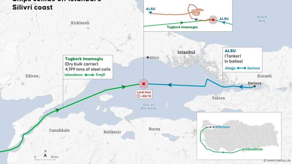 Drama auf See: Zwei Frachter kollidieren vor Istanbul, 10 Personen vermisst