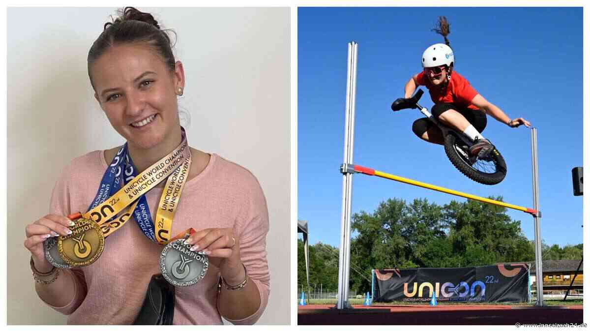 Überall blaue Flecken: Mühldorferin Johanna Sturm ist Weltmeisterin im Einrad-Hochsprung