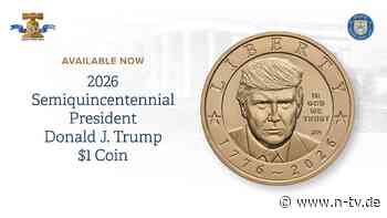 Präsident mit finsterem Blick: Goldener Trump-Dollar kommt in Umlauf