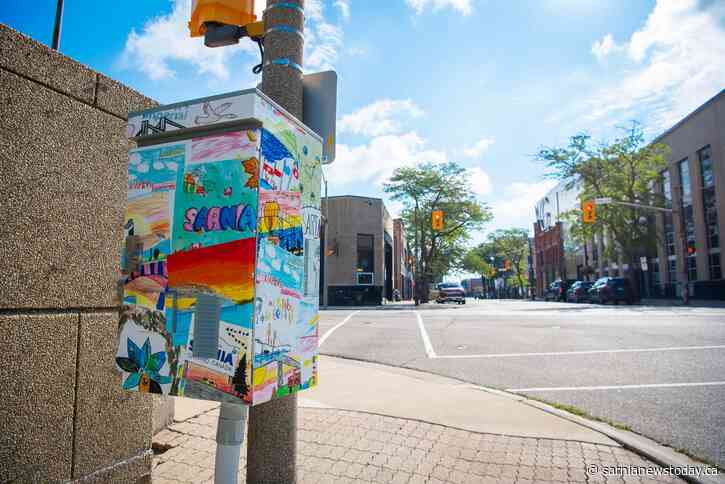 P.E. McGibbon students brighten traffic boxes with artwork