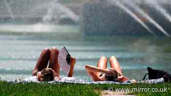 UK weather map shows temperatures set to surge back towards 30C as England misses out on rain again