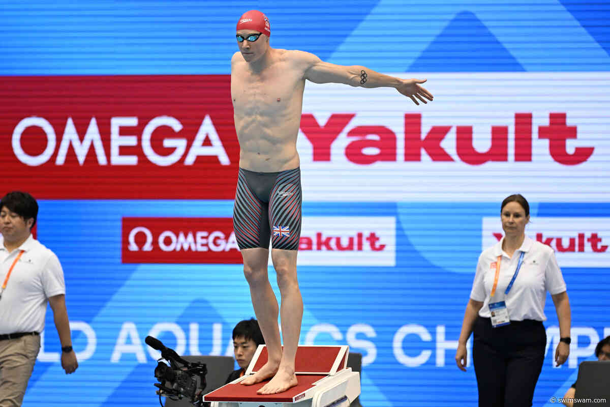 Tom Dean Joining Relay In Hopes of Breaking English Channel World Record for Charity