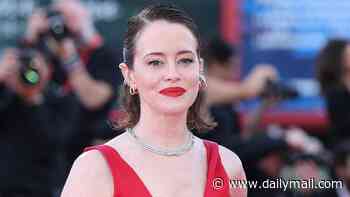 Claire Foy channels old Hollywood glamour in a red gown and opera gloves as George Clooney and his dazzling wife Amal grace the red carpet at Ink premiere on the opening night of Venice Film Festival