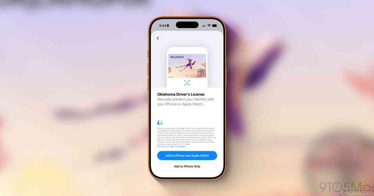 Apple Wallet driver’s license support launches in Oklahoma