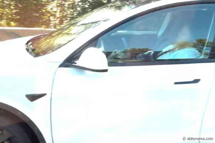 B.C. Tesla driver ticketed for allegedly sleeping behind the wheel on Highway 1