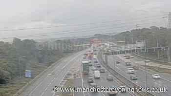 M60 traffic chaos LIVE as vehicle fire leaves lanes closed - latest updates