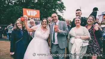 Bride and groom take wedding party to Courteeners gig at Wythenshawe Park