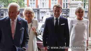 Queen Camilla and Brigitte Macron steal the show in white outfits on joint outing with King Charles