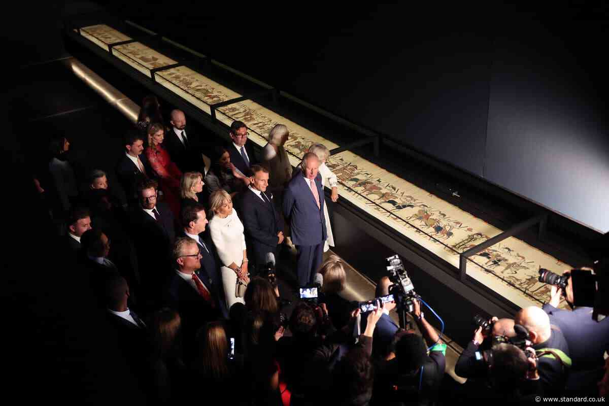 King says ‘what is past is prologue’ after Bayeux tour with Macron and Burnham