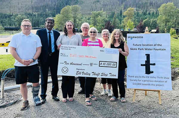 Elk Valley Thrift Shop supports fountain