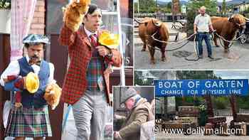 American billionaire spotted at tiny Scots train station as it's transformed for lavish party