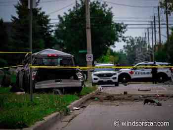 UPDATE: Driver killed after pickup fleeing Windsor police crashes into his vehicle