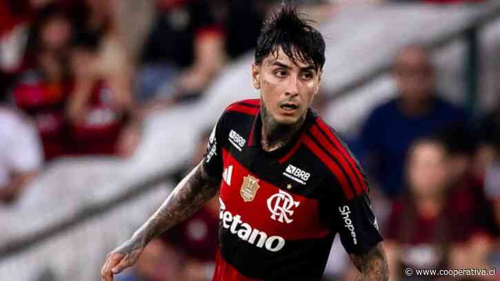 Erick Pulgar salió lesionado en duelo de Flamengo y Mirassol en el Brasileirao