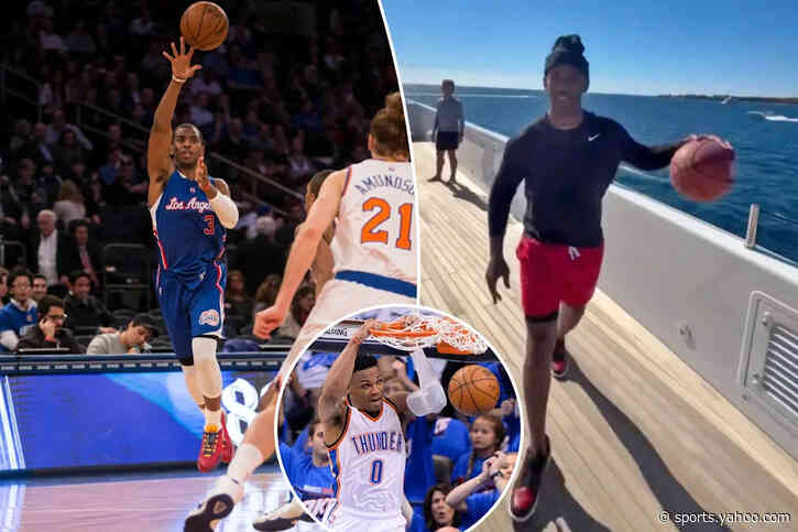 Clippers legend brings back ‘Lob City’ with newly retired NBA star in wild yacht alley-oop