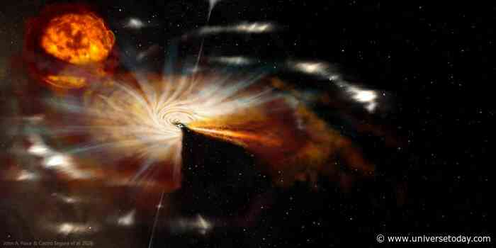 Astronomers Catch Black Hole Spewing Matter After Feeding