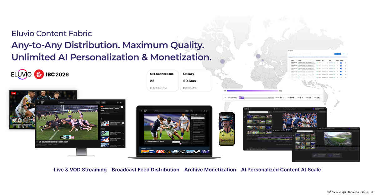 Eluvio Showcases New Advanced Features in Global Broadcast Fabric for Zero-Copy Broadcast Distribution, D2C OTT Streaming &amp; Monetization, and Inline AI Video Intelligence at IBC 2026