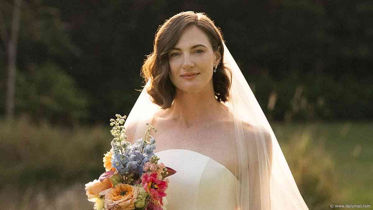 Olympian Cate Campbell is the definition of chic as she marries Adam Kerr in a stunning outdoor ceremony in the Noosa Hinterland