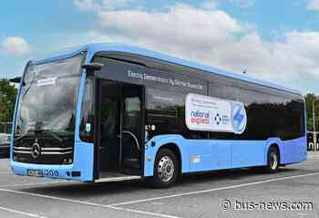 National Express Trials Electric Bus at Stansted Airport