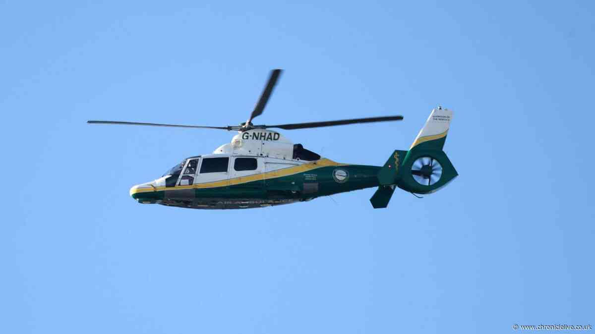Air ambulance lands at scene of County Durham motorbike crash with man seriously injured