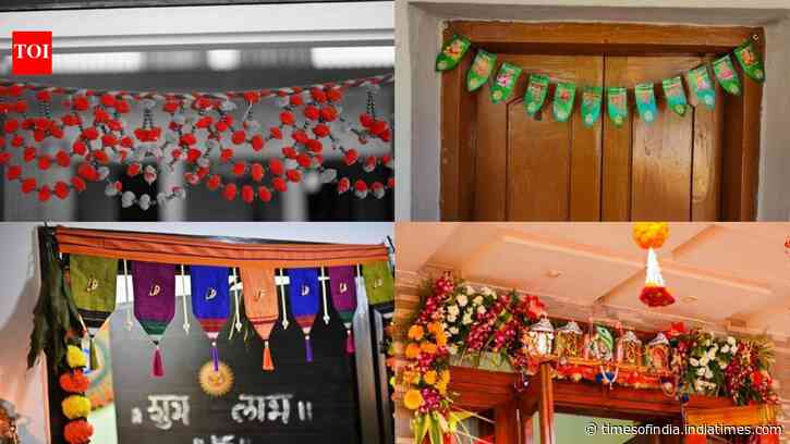 Make your own festive torans and door décor using materials at home