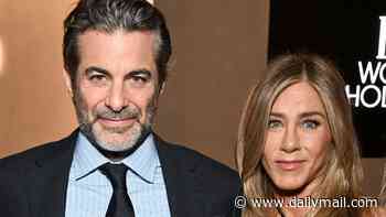 Jennifer Aniston makes very racy joke about boyfriend Jim Curtis while interviewing him in rare public moment in New York