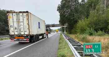 Vrachtwagen met pech veroorzaakte vertraging op A67 richting Eindhoven