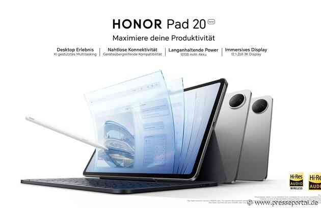 HONOR erweitert Tablet-Portfolio: Neue Pad 20-Serie für produktives Arbeiten - ergänzt durch das Großformat-Tablet Pad X9 Max
