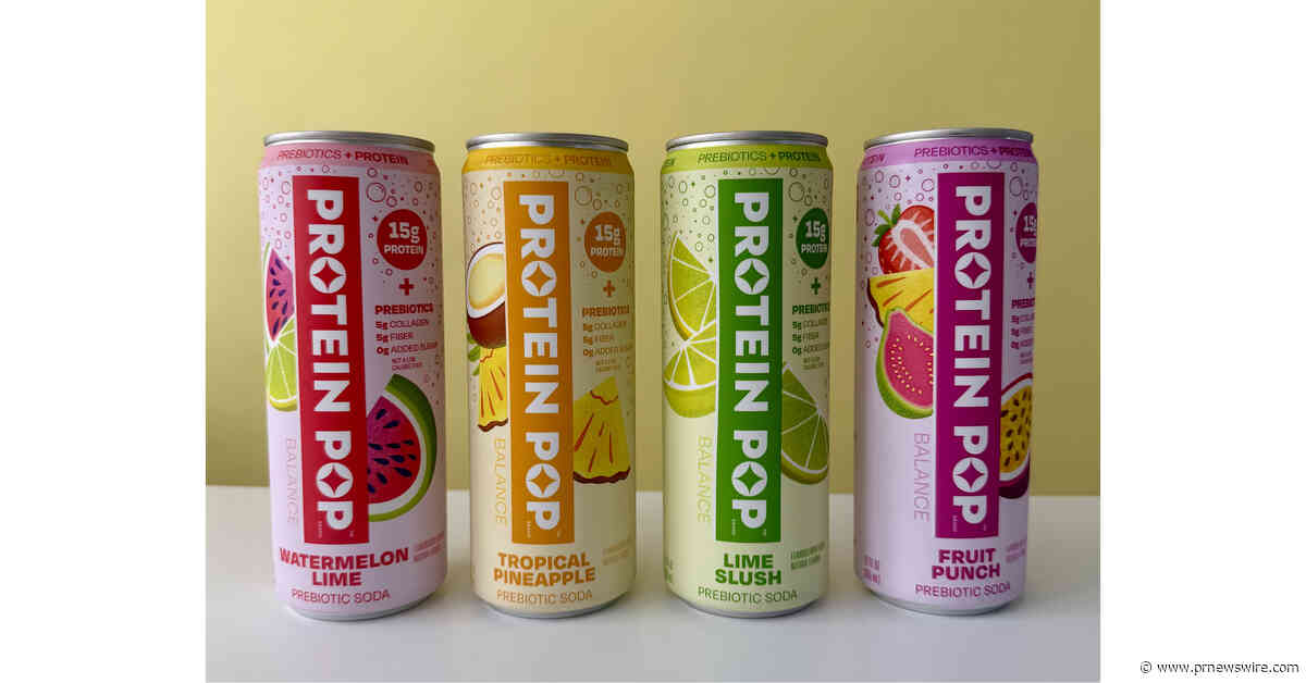 Protein Pop Launches Protein Pop Balance, a Clear Prebiotic Soda with 15 Grams of Protein and 5 Grams of Fiber