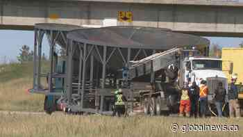Saskatchewan sees another overpass strike near Borden Bridge