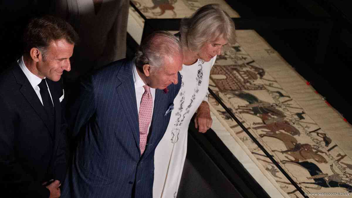 King Charles takes look at Bayeux Tapestry and cheeky verdict leaves everyone laughing