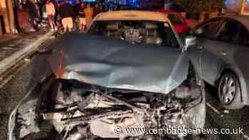 Car smashes into wall on Peterborough road