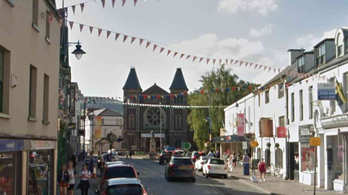 Firefighters rescue boys 'from height' after being called to Abergavenny town centre