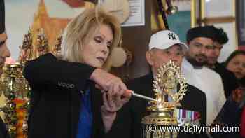 Joanna Lumley joins Nepalese community in London for vigil remembering those affected by devastating floods - as death toll jumps above 1,250