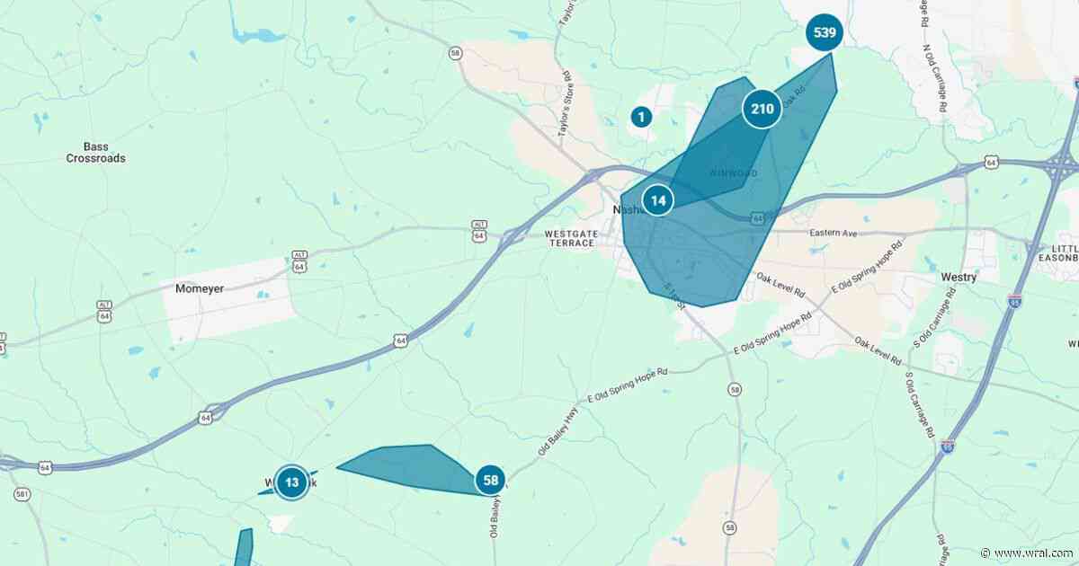 Thousands lose power in Nash County after trees knock down lines